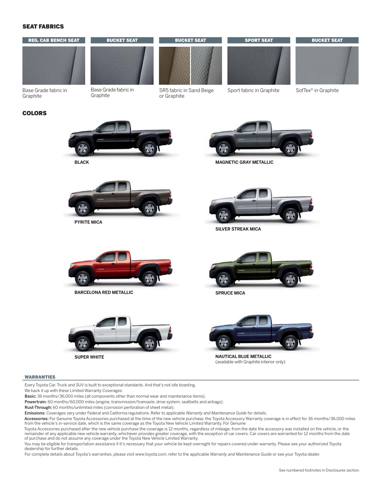 2013 Toyota Tacoma Brochure Page 1